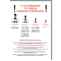 ITS FORBIDDEN TO THROW GARBAGE OVERBOARD  